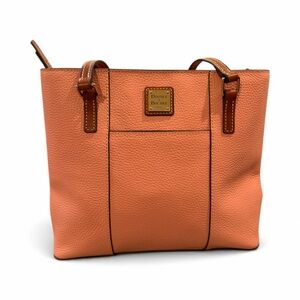 Dooney & Bourke Lexington Pebble Leather Tote – Soft Coral Peach – EUC